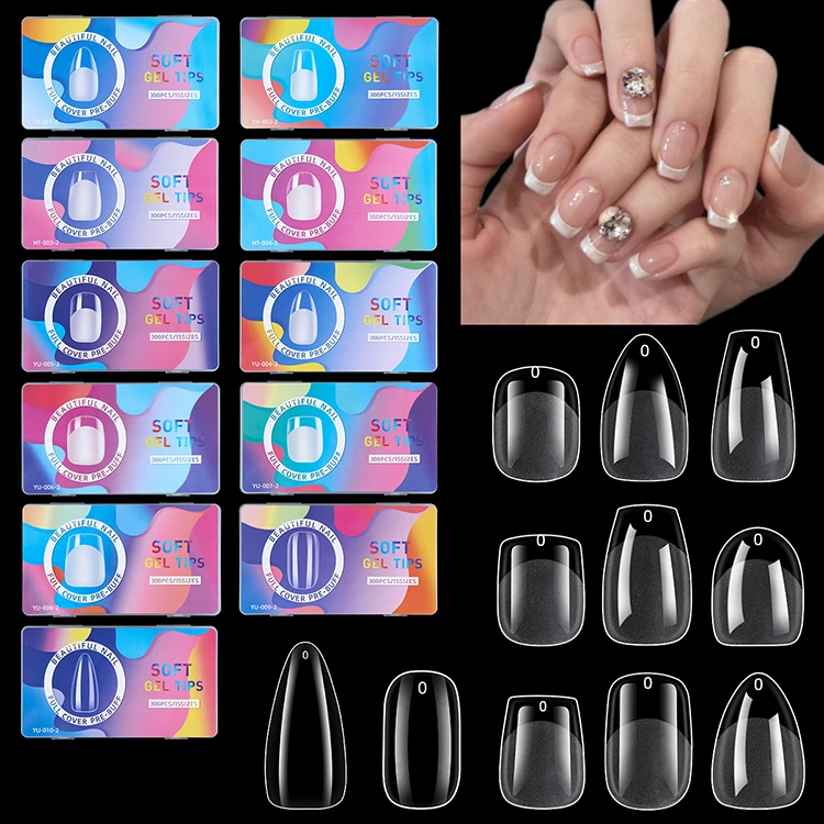 15 MÉRELMEZTETÉS PULT GEL TIPPEK - Teljes borító körömhosszabbítások