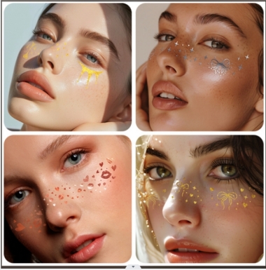 Face Glitter matricák-szépségápolási játékvezető