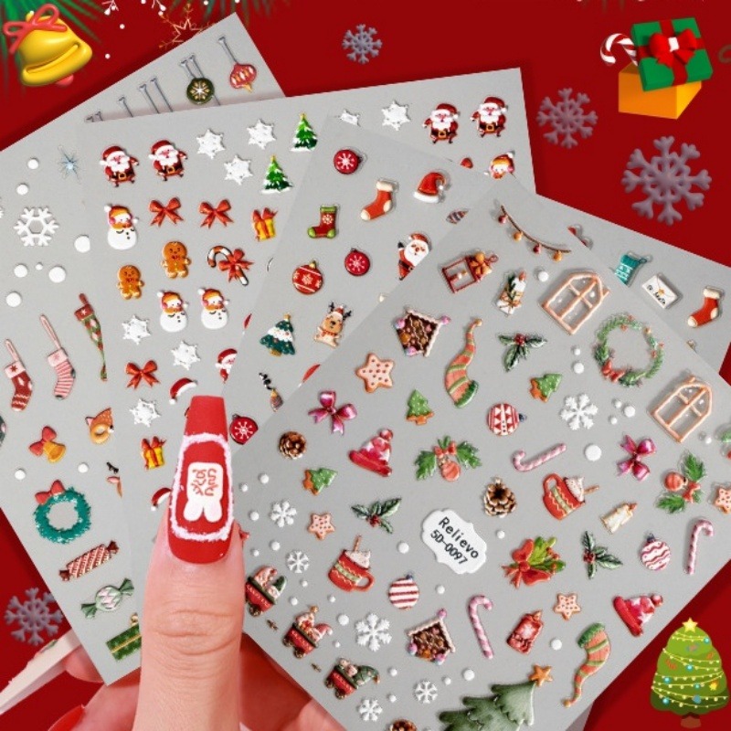 Karácsonyi Nail Art matricák matricák