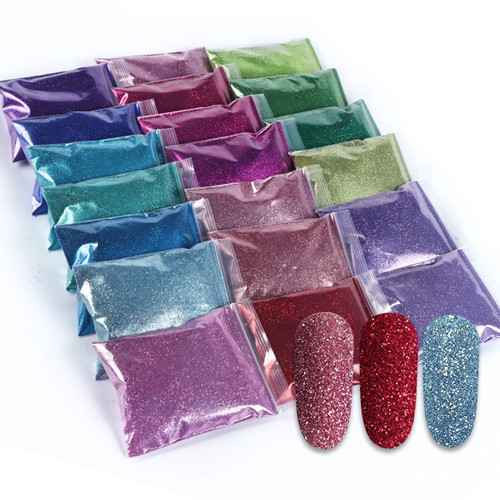 Holografikus Glitters Pigment Nail Art Púderek